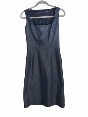 Emanuel Emanuel Ungaro  Navy Sleeveless Sheath Dress